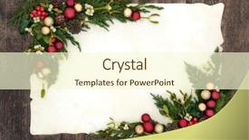  Presentation with parchment paper - Slides with christmas background border on parchment background and a cream colored foreground
