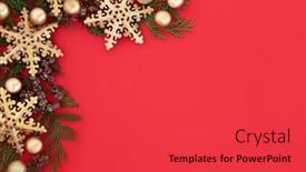  Presentation with gold border - Audience pleasing slide deck consisting of christmas-background-border-with-gold backdrop and a red colored foreground