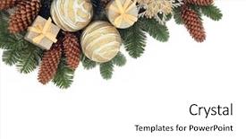  Presentation with gold border - Amazing slides having christmas background border with gold backdrop and a white colored foreground