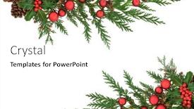  Presentation with festive season - Beautiful slides featuring christmas-background-border-with-holly backdrop and a white colored foreground