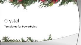  Presentation with winter border - Beautiful PPT theme featuring christmas background border with red backdrop and a white colored foreground