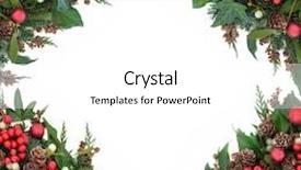  Presentation with winter border - Beautiful presentation theme featuring christmas background border with red backdrop and a white colored foreground