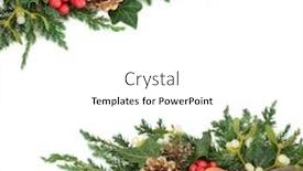  Presentation with pine cone - Amazing PPT theme having christmas background border with robin decoration holly pine cone mistletoe cedar cypress and juniper leaf sprigs and ivy on white backdrop and a white colored foreground