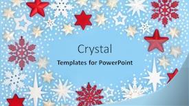  Presentation with star - Audience pleasing presentation design consisting of christmas-background-border-with-star backdrop and a light blue colored foreground