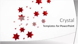  Presentation with red stars - Slide set featuring christmas background of red stars background and a white colored foreground