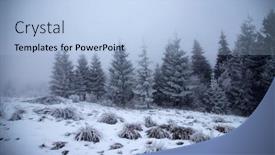  Presentation with christmas magic - Colorful presentation theme enhanced with christmas-background-of-snowy-winter backdrop and a light blue colored foreground