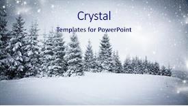  Presentation with christmas magic - PPT theme with christmas background of snowy winter background and a sky blue colored foreground