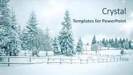  Presentation with christmas borders winter - Theme consisting of christmas background of snowy winter background and a sky blue colored foreground