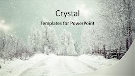  Presentation with winter wonderland - PPT theme with christmas background of snowy winter background and a sky blue colored foreground