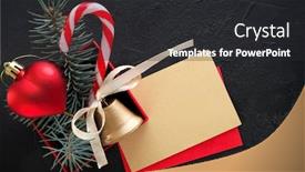  Presentation with congratulatory - Colorful slide deck enhanced with christmas-background-red-gift-box backdrop and a dark gray colored foreground