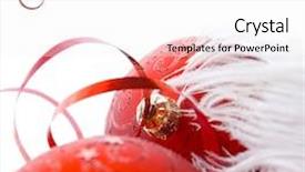  Presentation with christmas red - Presentation theme consisting of christmas background two red globes background and a  colored foreground