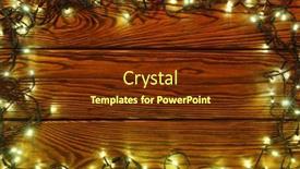  Presentation with free christmas - PPT theme featuring christmas-background-vintage-planked-wood background and a tawny brown colored foreground