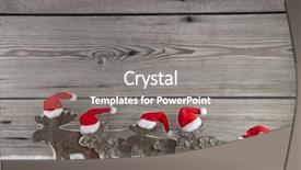  Presentation with group of children in christmas - Presentation design with christmas background with a group background and a gray colored foreground