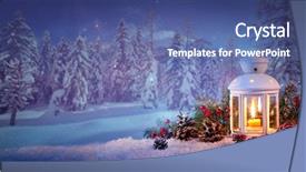  Presentation with lantern - Slides enhanced with christmas background with burning lantern background and a ocean colored foreground