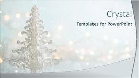  Presentation with silver christmas - PPT theme with christmas background with decorative silver christmas tree background and a sky blue colored foreground