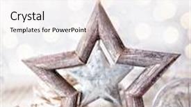  Presentation with pine - Colorful slide deck enhanced with christmas-background-with-decorative-star backdrop and a white colored foreground