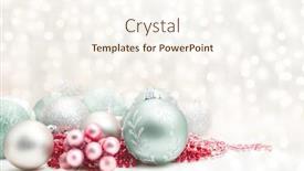  Presentation with festive - PPT theme featuring christmas-background-with-festive-decoration background and a cream colored foreground