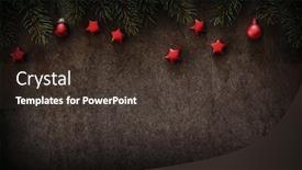  Presentation with postcard - Theme with christmas-background-with-fir-branches background and a tawny brown colored foreground