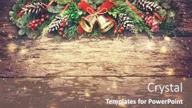  Presentation with fir tree - Slide set having christmas-background-with-fir-tree background and a coral colored foreground
