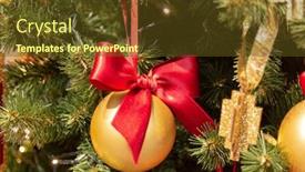  Presentation with illuminated - Colorful presentation design enhanced with christmas-background-with-fir-tree backdrop and a tawny brown colored foreground