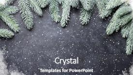  Presentation with snow tree - Presentation design consisting of christmas background with fir tree and snow over stone texture with copy space for your text background and a dark gray colored foreground