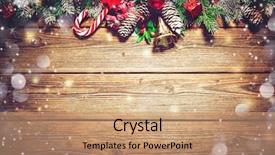  Presentation with fir tree - Presentation with christmas background with fir tree background and a coral colored foreground