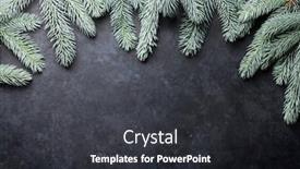  Presentation with fir tree - PPT layouts having christmas background with fir tree over stone texture with copy space for your text background and a dark gray colored foreground