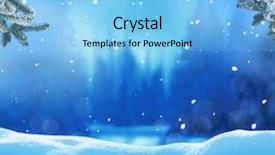  Presentation with winter landscape winter tree - Colorful slide deck enhanced with christmas background with fir tree backdrop and a light blue colored foreground