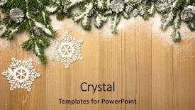  Presentation with hawaiian luau hanging decorative christmas - Beautiful PPT theme featuring christmas-background-with-fresh-fir backdrop and a coral colored foreground