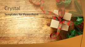  Presentation with christmas holly - Slides having happy thanksgiving greeting card white - christmas background with gift box background and a yellow colored foreground