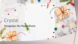  Presentation with fir tree - Slide set having christmas background with gift boxes festive decor fir tree branches and paper cards notes flat lay christmas and new year concept background and a white colored foreground