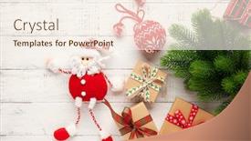  Presentation with holly - Beautiful presentation theme featuring toy and branches of holly backdrop and a cream colored foreground