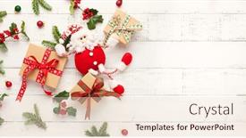  Presentation with christmas holly - Cool new presentation design with christmas-background-with-gift-boxes backdrop and a lemonade colored foreground