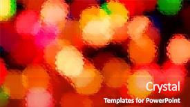  Presentation with glowing lights - Cool new PPT theme with christmas background with glowing lights backdrop and a crimson colored foreground