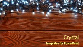  Presentation with free christmas - PPT layouts consisting of christmas-background-with-lights background and a tawny brown colored foreground