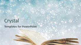 Presentation with christmas magic - Slides featuring christmas background with magic book background and a sky blue colored foreground