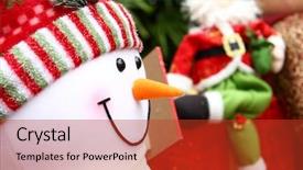  Presentation with cartoon - Audience pleasing theme consisting of christmas background with santa backdrop and a  colored foreground