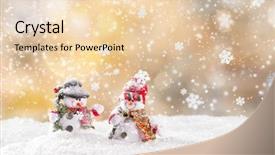  Presentation with snowman - Slide deck enhanced with christmas-background-with-snowman background and a lemonade colored foreground