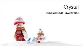  Presentation with snowman - Slide deck with christmas background with snowman background and a white colored foreground