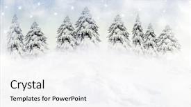  Presentation with white christmas - Cool new slide deck with christmas background with snowy fir backdrop and a white colored foreground