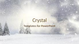  Presentation with outer space christmas - Colorful slides enhanced with christmas background with snowy fir backdrop and a cream colored foreground