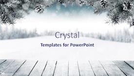  Presentation with snow flakes - Audience pleasing slide set consisting of christmas-background-with-spruce-branches backdrop and a sky blue colored foreground