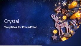  Presentation with free christmas - PPT layouts having christmas-background-with-wooden-decorations background and a navy blue colored foreground