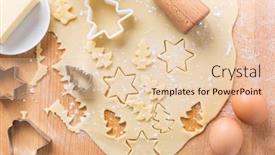  Presentation with christmas baking - Beautiful slides featuring christmas-baking-dough-with-cookie backdrop and a lemonade colored foreground