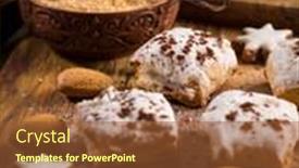  Presentation with christmas baking - Colorful presentation theme enhanced with christmas baking ingredient and spices for cookies backdrop and a tawny brown colored foreground
