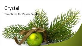  Presentation with white christmas - Colorful slides enhanced with christmas ball decoration isolated backdrop and a white colored foreground