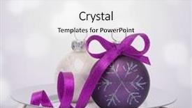  Presentation with feast - PPT layouts with christmas ball decoration on plate feast concept background and a white colored foreground