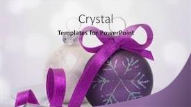  Presentation with feast - Colorful slides enhanced with christmas ball decoration on plate feast concept backdrop and a white colored foreground