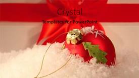  Presentation with snow - Colorful slides enhanced with christmas-ball-in-the-snow and a  colored foreground