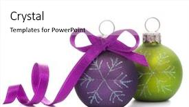  Presentation with white christmas - Beautiful presentation theme featuring christmas ball isolated on white backdrop and a white colored foreground